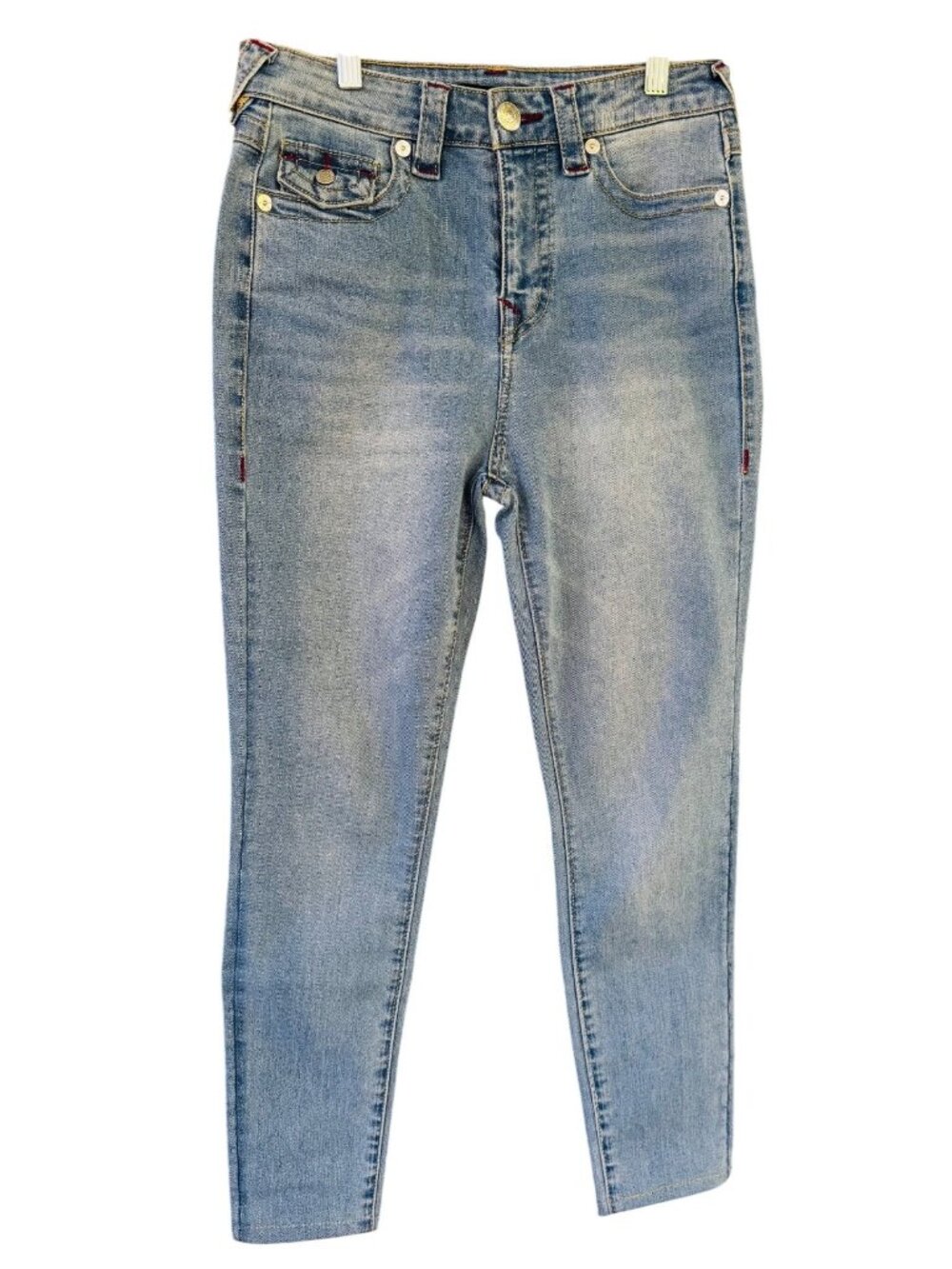 True Religion Halle High Rise Super Skinny Jeans Size 28 Light Wash